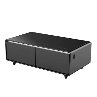 (By Order) Yamada Smart Coffee Table Minibar with Bluetooth Music System (Black)